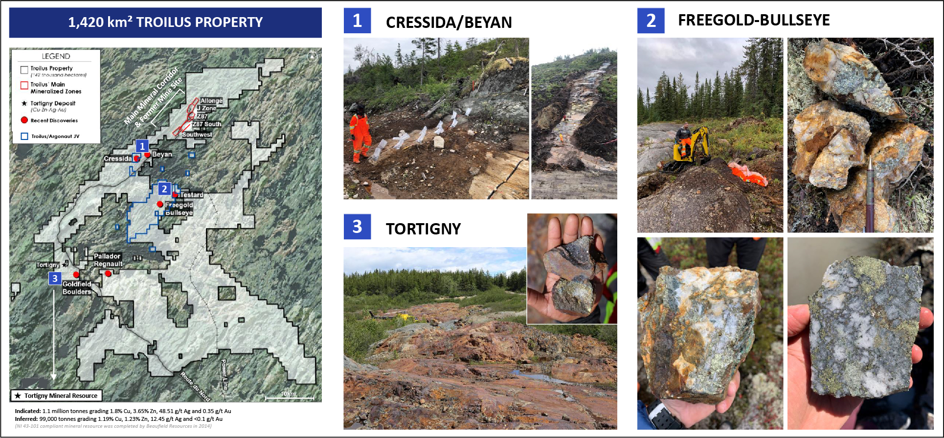 Figure 1: Troilus Property and Regional Exploration Targets
